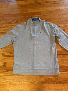 Vineyard Vines Light Gray Half-Zip Pullover